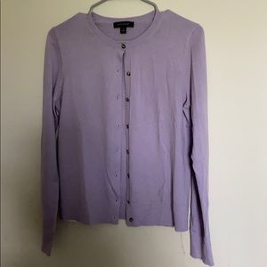 Ann Taylor alight Purple Button Down Cardigan